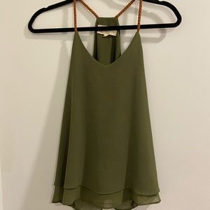 Green flowy blouse